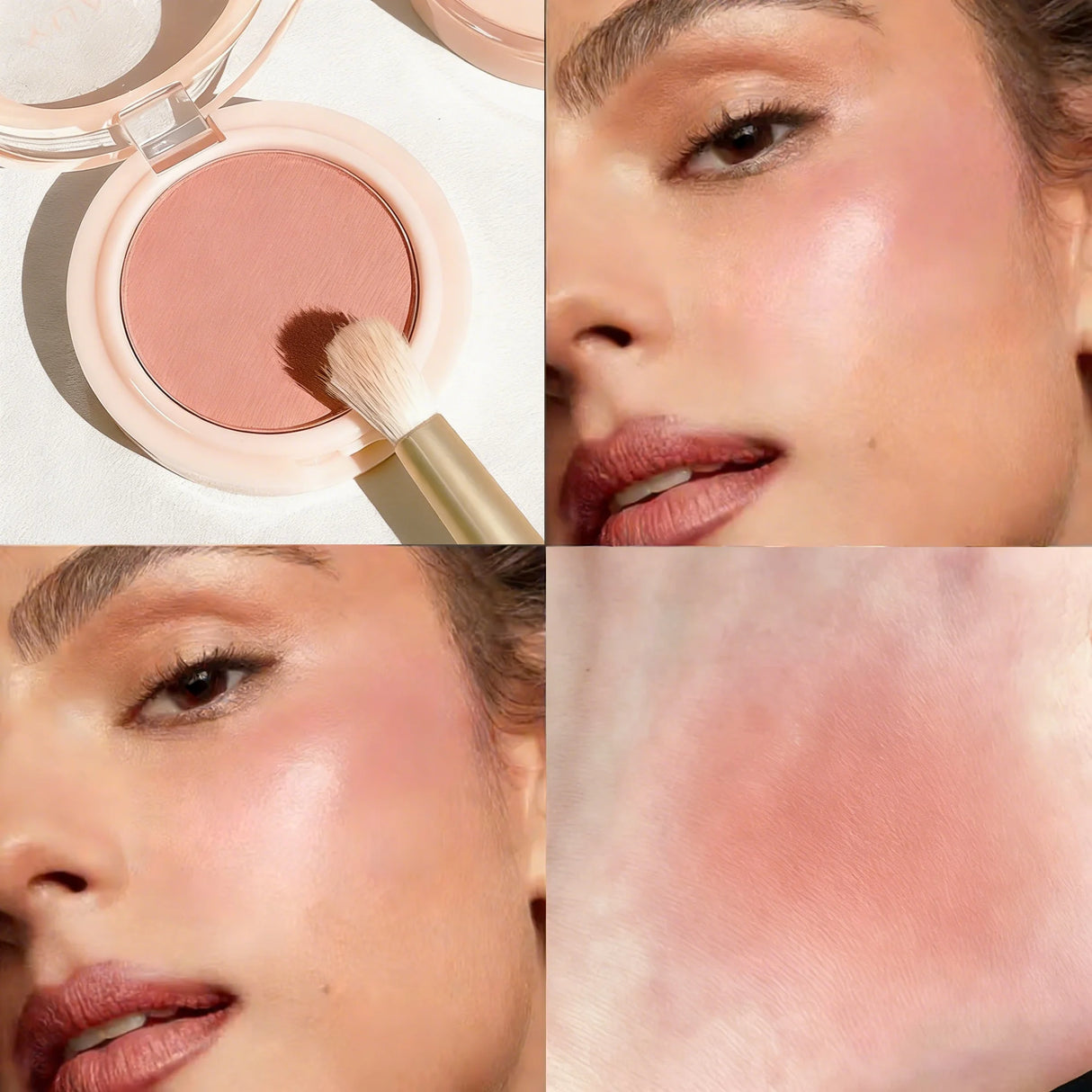 Daily Matte Blush Collection Natural Glow Buildable Cheek Color Long-Lasting Everyday Blush Makeup Natural Flush 3 Colors