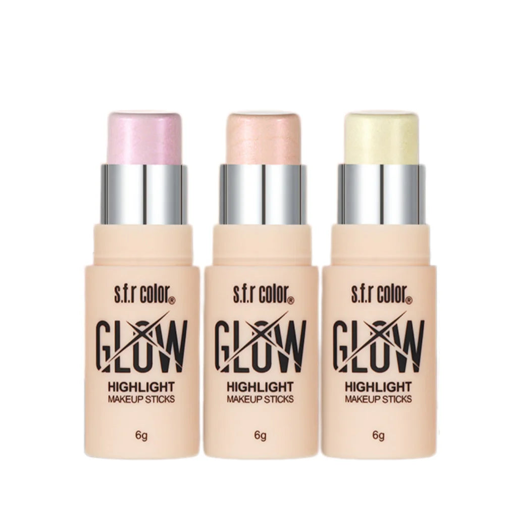 6-Color Highlight Stick – Glow Makeup, Longwear Pen Design, 6g, Face Highlighter Set