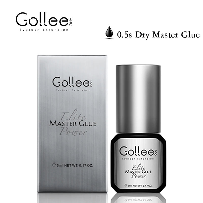Gollee 0.5s Fast Dry Lash Adhesive Long Lasting 6-8 Weeks Eyelashes Glue for Eyelash Extensions No Irritation Glue Makeup Tools