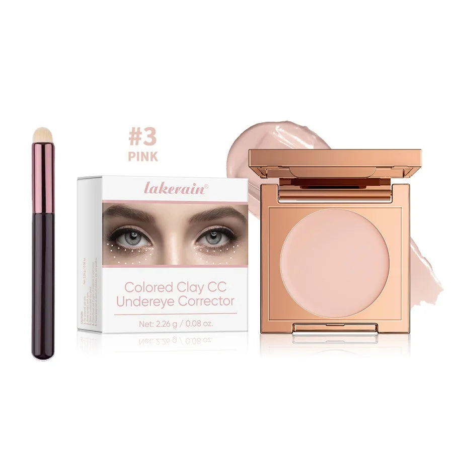 Eye Concealer Corrector Moisturizing Natural Foundation with Brush Cover Dark Circles Skin Neutralizing Under Eye Makeup