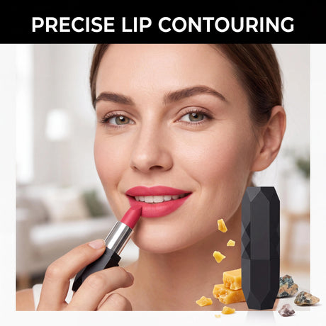 Zephoco Matte Long-Wear Lipstick Tint Crystal Shape 3 Colors High Pigment Waterproof Transfer-Proof Moisturizing Classic Fashion Shades