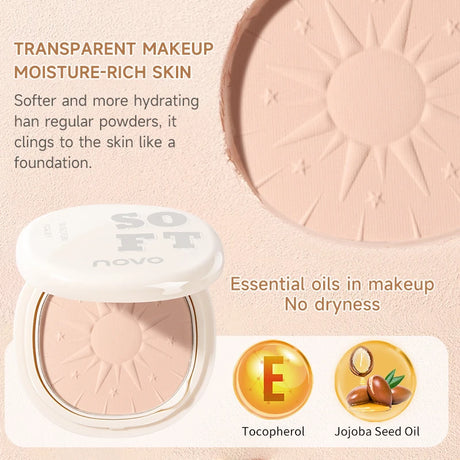 SPF30+Sunscreen Setting Powder - 24-Hour Oil Control, Long-Lasting Concealer, Waterproof, Sweat-Proof, Vitamin E