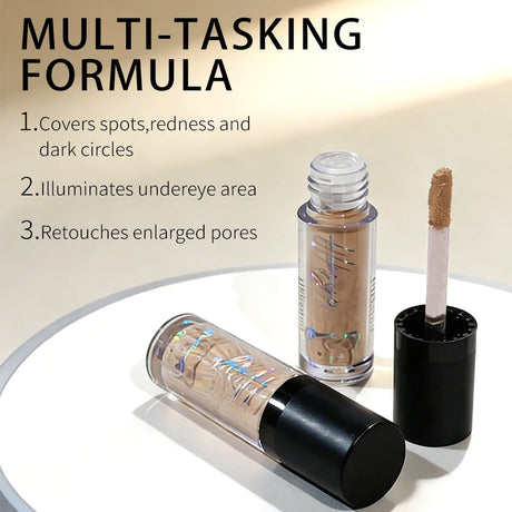 Matte Liquid Concealer Makeup Set Multi-functional Facial Concealer Long-Lasting Buildable Coverage for Contouring Dark Circles