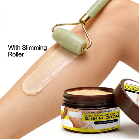 Anti Cellulite Cream for Body Massage Rose Oil Moisturizing Skin Firming Shaping Body Care Soft Fat Burning Slimming Cream 120g