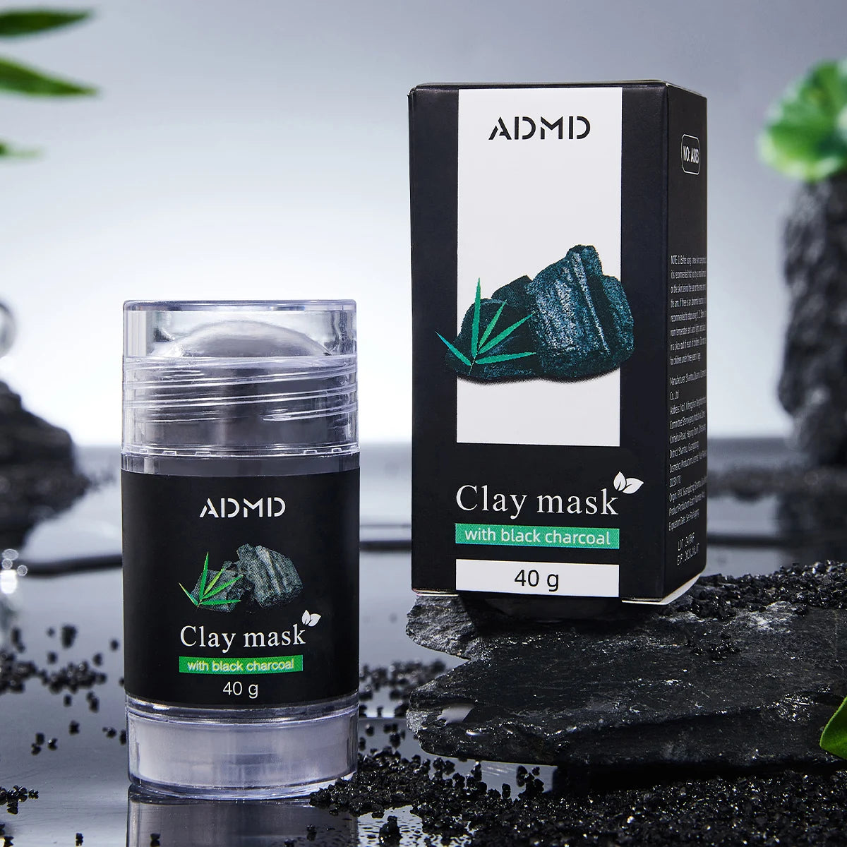 Bamboo Charcoal Mud Mask Stick – Cleanses Moisturizes Controls Oil Absorbs Impurities Tightens Pores and Cares for Facial Skin