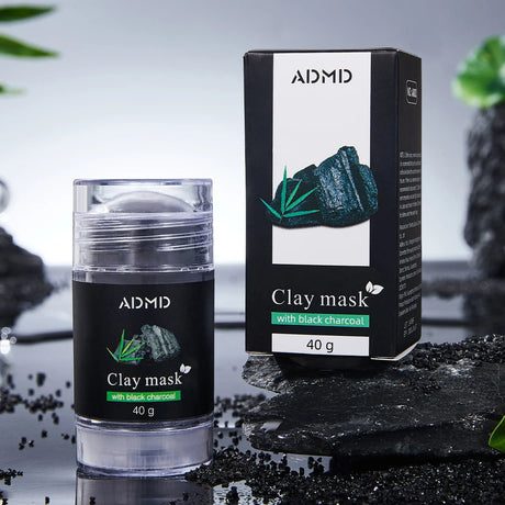 Bamboo Charcoal Mud Mask Stick – Cleanses Moisturizes Controls Oil Absorbs Impurities Tightens Pores and Cares for Facial Skin