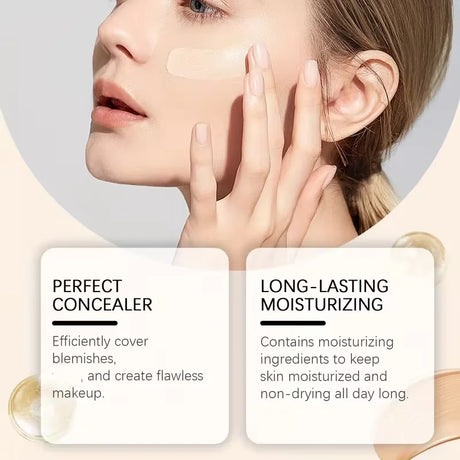Matte Liquid Concealer Makeup Set Multi-functional Facial Concealer Long-Lasting Buildable Coverage for Contouring Dark Circles