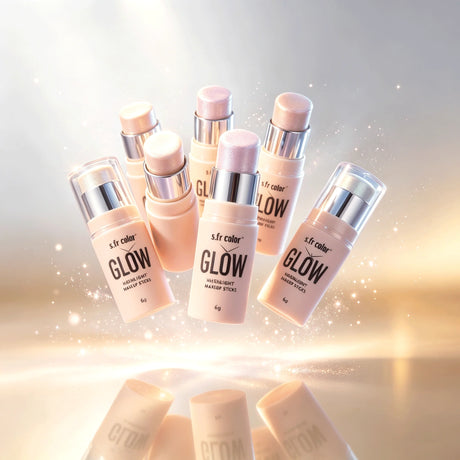 6-Color Highlight Stick – Glow Makeup, Longwear Pen Design, 6g, Face Highlighter Set