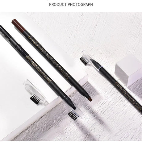 5PCS Haozhuang Eyebrow Pencil Brown Wholesale Cosmetic Pencil Product Natural Waterproof Long-Lasting Tattoo Brush Makeup Beauty