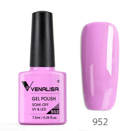 Venalisa 7.5ml Nail Gel Polish 60 Color Glitter Color Nail Varnish For Nail Art Manicure Top Coat Soak Off Enamel UV Gel Varnish