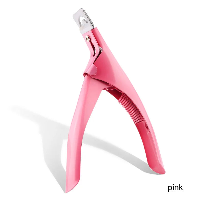 Professional Fake Nail Cutter Nail Cipper Tips Cutter U Type Acrylic Fake Nail Edge Trimmer Stainless Steel Nail Manicure Tools