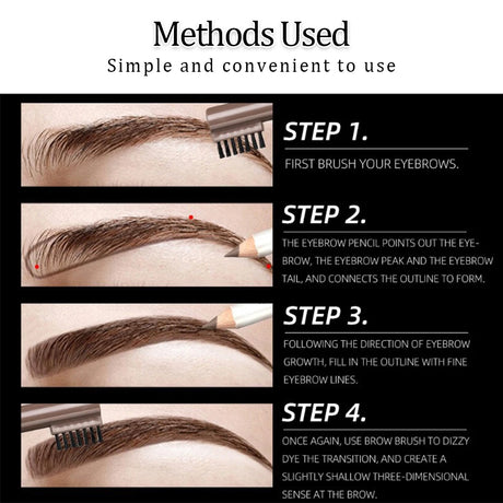 1PC Microblading Eyebrow Pen Waterproof Permanent Makeup Eye brow Pencil Positioning Lip Dark Brown Eyebrow cejas maquillaje