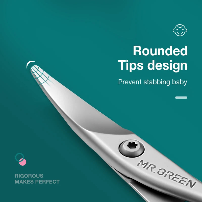 MR.GREEN Baby Safety Nail Scissors Nail Care Clippers Cutter Newborn Baby Convenient Daily Nail File Shell Shear Manicure Tool