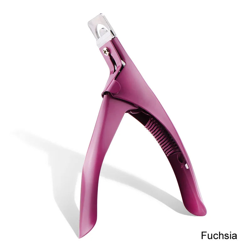 Professional Fake Nail Cutter Nail Cipper Tips Cutter U Type Acrylic Fake Nail Edge Trimmer Stainless Steel Nail Manicure Tools