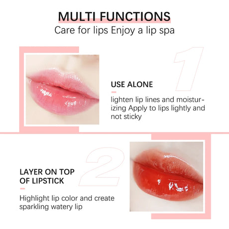 3pcs Moisturizing Plumping Lip Glow Oil Tinted Lip Plumper Serum Reduce Lip Lines Lip Coat Primer For Lipstick Daily Party Gift Lip Care Makeup