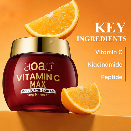 Vitamin C Cream Brighten Skin & Firm, Lock in Moisture for Day and Night Hydration.