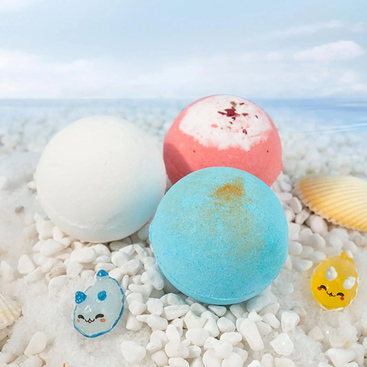 12pcs Kids Bath Bombs With Surprise Sea Animal Toys Inside Ocean Bath Salt Balls unique relieve fatigue Safe Ingredients