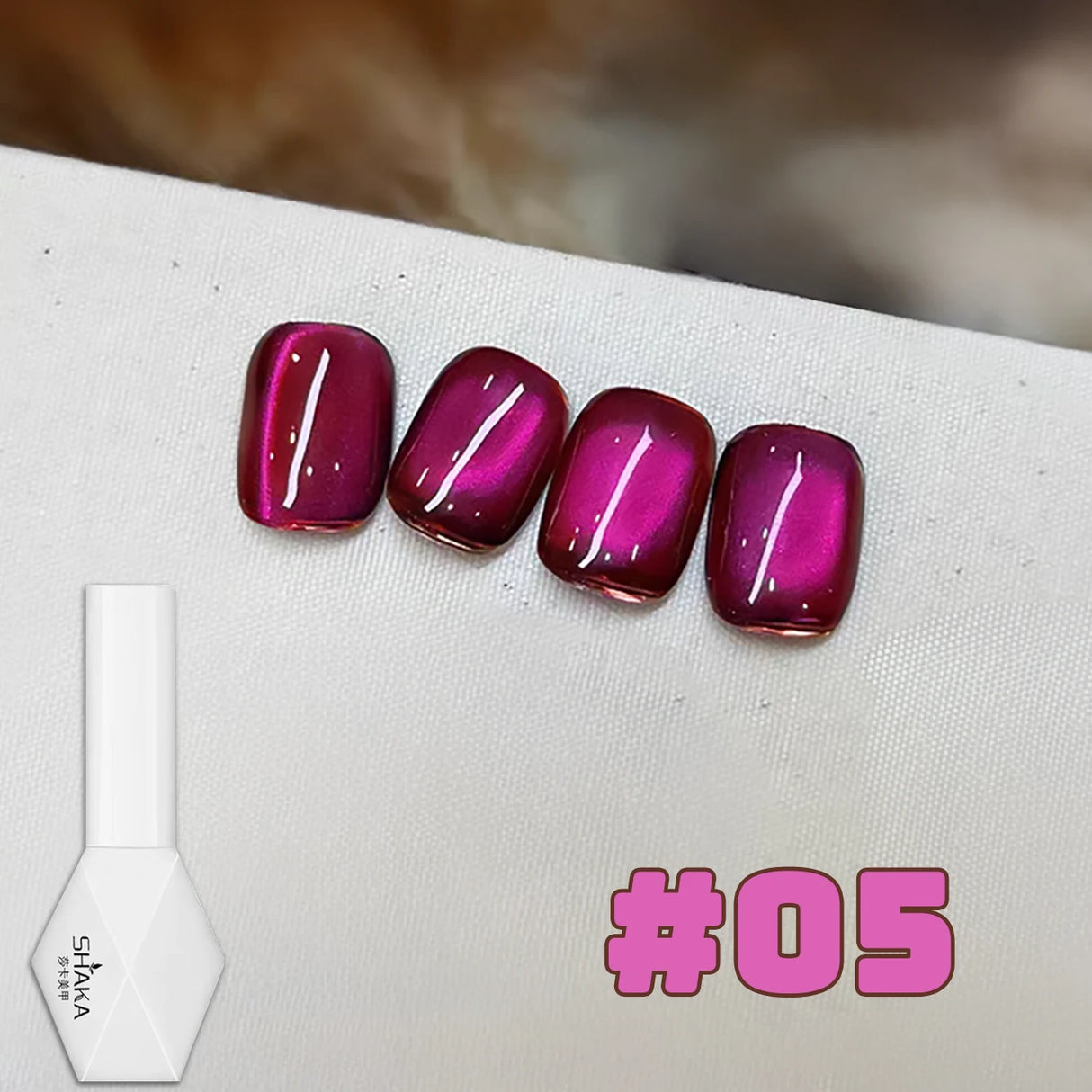 WS 10ML Sunlight Cat Eye Gel Nail Polish Autumn Winter Whitening Wine Red Color Light Sunset Glow Cat Eye Glass Beads Nail Atr