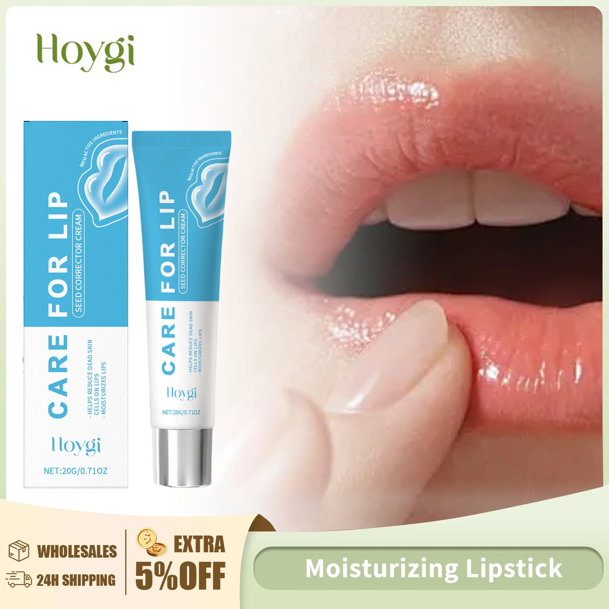 Hyaluronic Acid Moisturizing Lipstick , Refreshing, Hydrating and Preventing Cracking Diluting Lip Lines Daily Care Lip Balm 