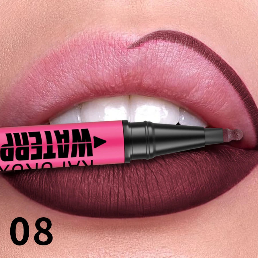 1PC Liquid Matte12-Color Lipliner Pencil Waterproof Plumping Stain Lipstick Natural Lip Liner Outline Lips Contour Makeup