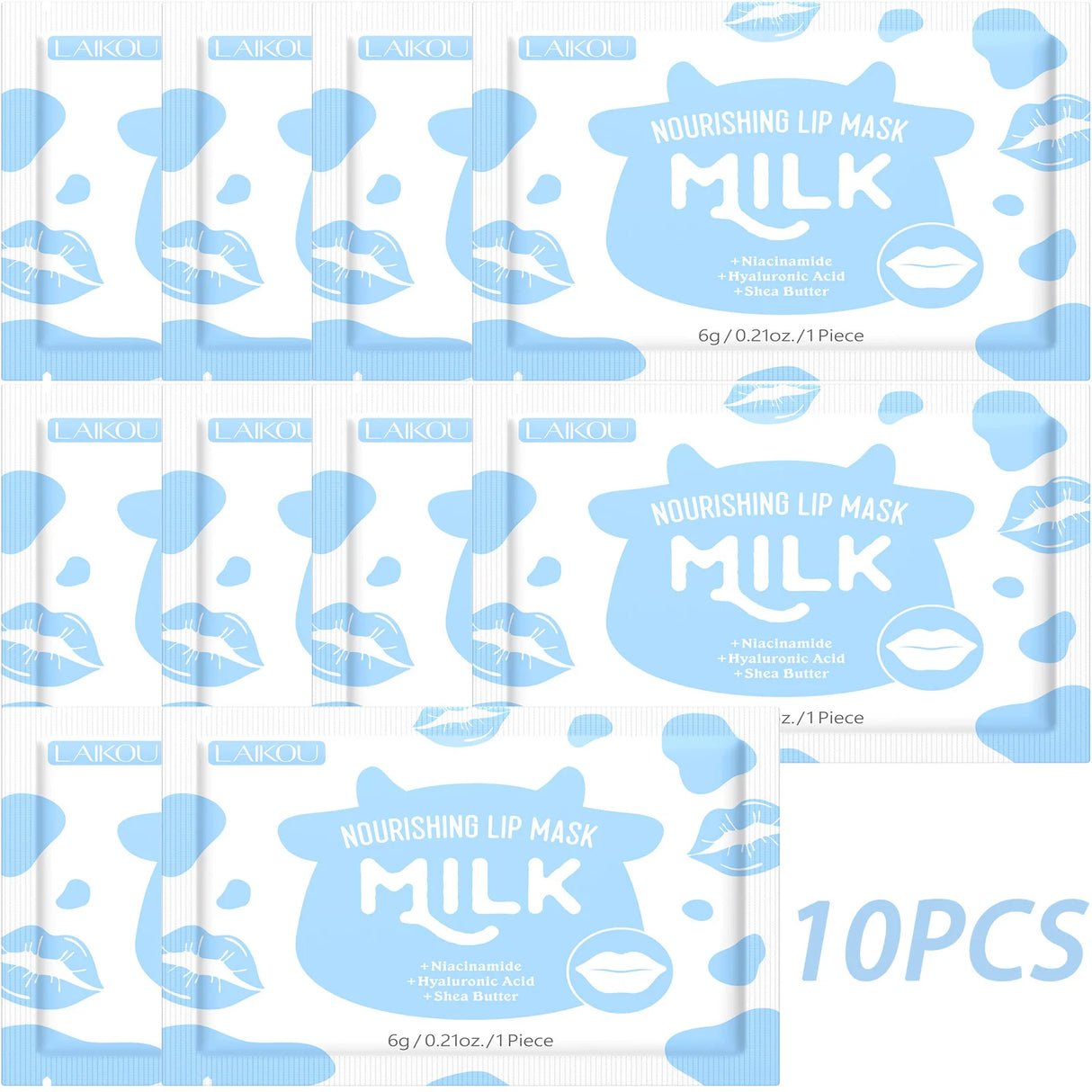LAIKOU 5/10pcs Lip Mask Lip Care Moisturizing Hydrating Repair Lighten Lip Lines Gel Patch Lips Pad Patches Care Products