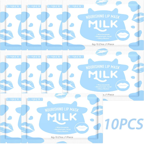 LAIKOU 5/10pcs Lip Mask Lip Care Moisturizing Hydrating Repair Lighten Lip Lines Gel Patch Lips Pad Patches Care Products