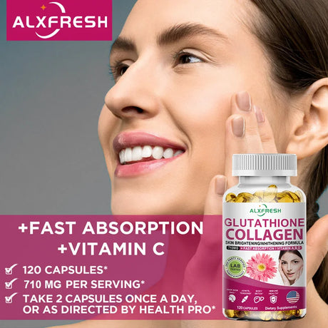 Hydrolyzed Collagen Glutathione Biotin MSM Vitamins Capsule Nutritional Supplement for Antioxidant Skin aging Hair Nail Health