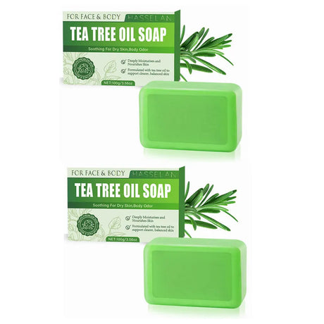 1/2/3pcs Tea Tree Soap,Relief Soap Bar, Moisturizing Exfoliate Relieve Cleansing Soap, Natural Bath Soap for Body and Face