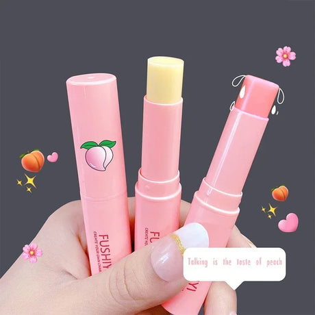 Colorless Vitality Color Lip Balm Change Lipstick Peach Girl Moisturizing Long Lasting Lip Gloss Makeup Care Repair Lip Mask