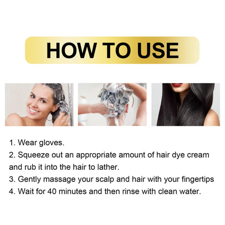 EELHOE Natural Plant Hair Dye Care Coloring Hair Long Lasting Convenient Protection Bubble Plant Hair Dye Shampoo Foam 10Pcs/Box