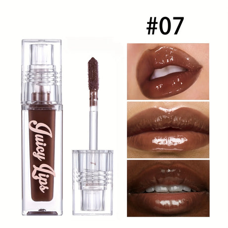 Hydrating Crystal Lip Oil - Plumping & Moisturizing Gloss with Tinted Shades for All Skin Types