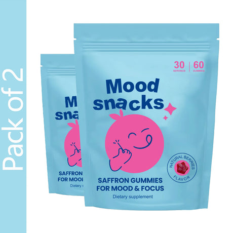 Saffron Gummies for Kids, with Passion Flower, Saffron Extract & GABA, Calm Mood Support Supplement for Focus & Relaxation, Mood