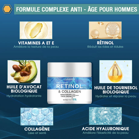 Retinol Firming Face Cream Lifting Neck Anti-aging Remove Wrinkles Night Day Cream Moisturizing Facial Serum Body Skin Care