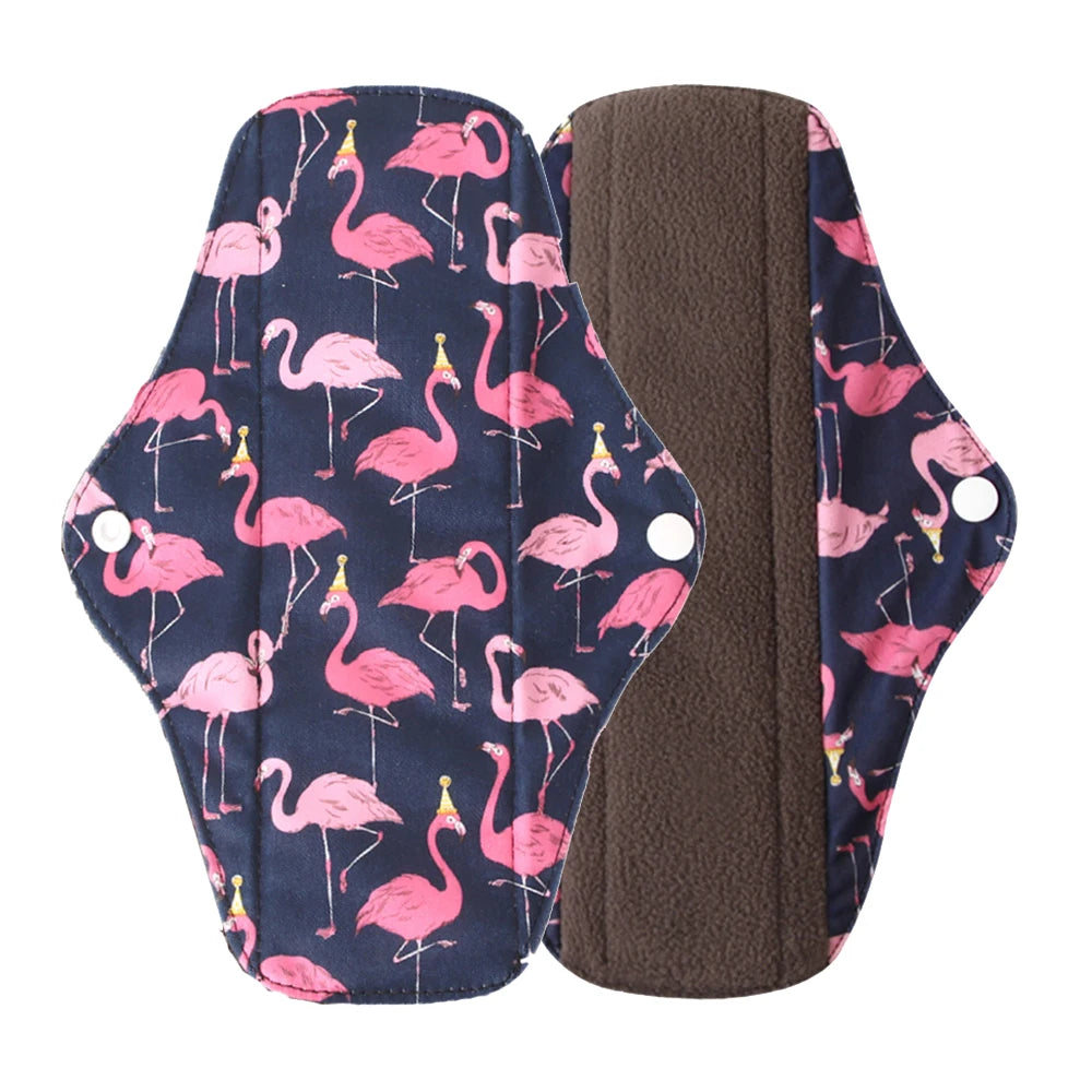 Washable Menstrual Pad Panty Liner Reusable Cloth Sanitary pad Hygienic and Soft Washable Charcoal Menstrual