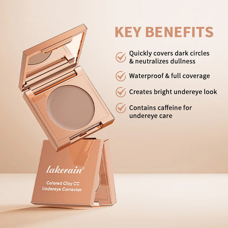 Eye Concealer Corrector Moisturizing Natural Foundation with Brush Cover Dark Circles Skin Neutralizing Under Eye Makeup