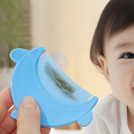 New Baby Hair Comb and Brush Cute Cartoon Whale Infant Soft Silicone Head Massage Comb Hair Cleaning Brush Newborn Bathing Tools