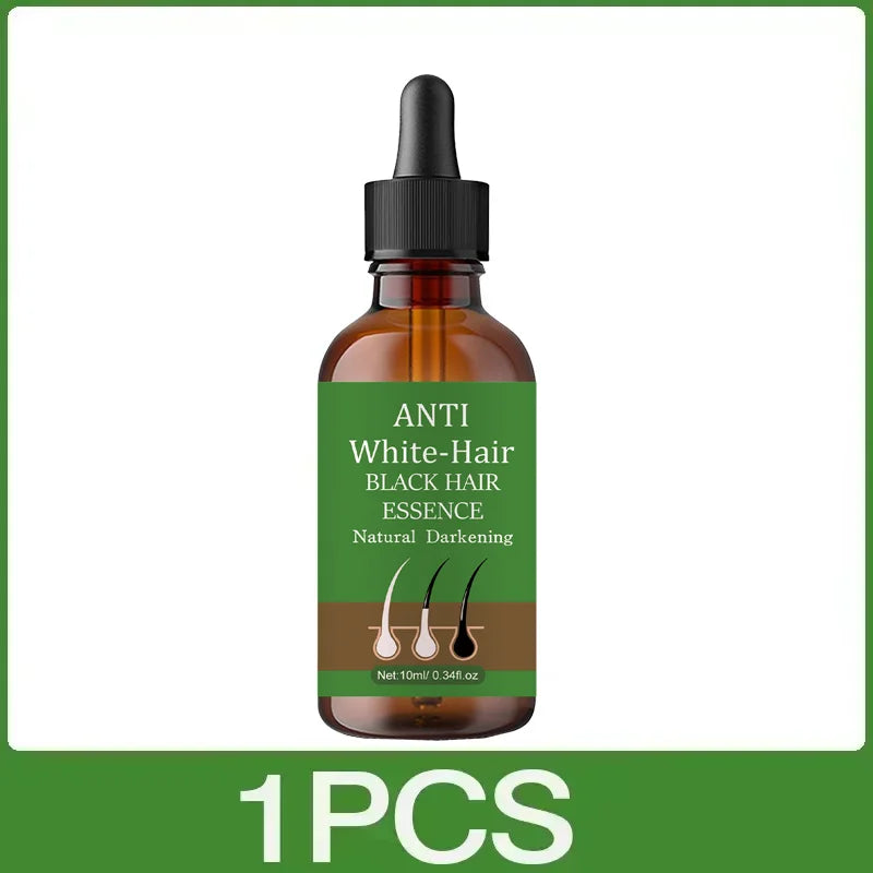 Gray To Black Hair Oil Reduces Premature Graying Nourishes Follicles Restores Natural Black Pigment Darkening Gray/white Hair