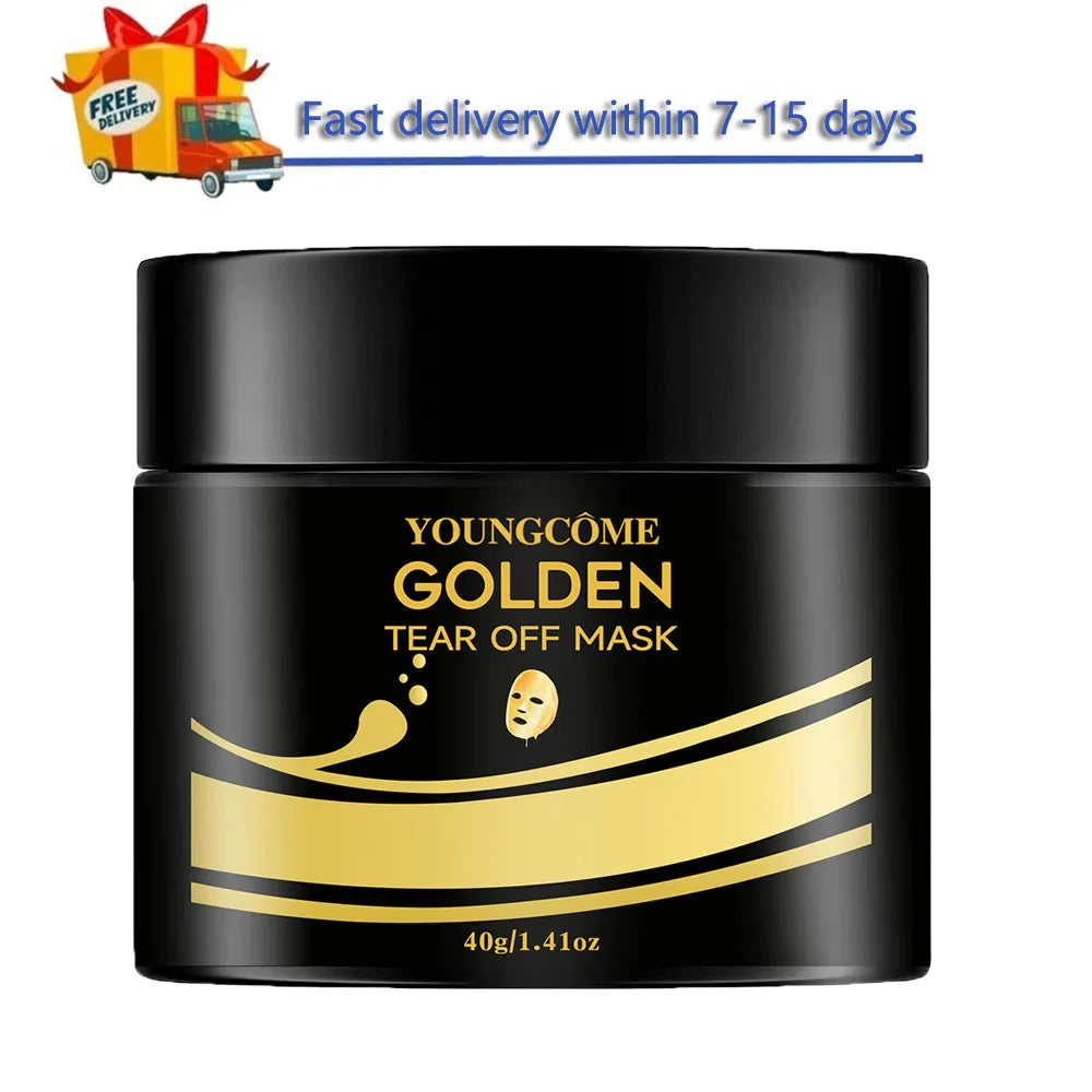 24K Gold Tear Off Mask Deep Cleansing Remove Blackheads Firming Skin Oil-Control Whitening Skin Care Moisturizing Masks