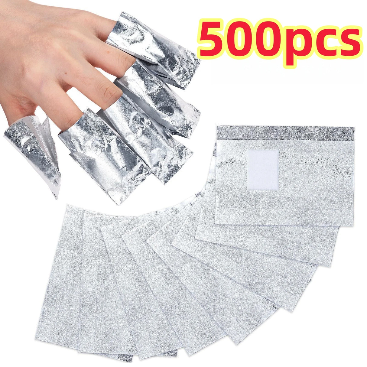 50/100/200/500Pcs Bag Aluminium Foil Nail Art Soak Off Polish Nail Removal Wraps Towel Gel Remover Manicure Tools