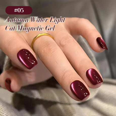 12ml 1-21pcs Brown Gold Cat Eye Gel Nail Polish Hot Selling Winter Whitening Magnet Gel Polish Gold Nails Nail Supplies Nail Art
