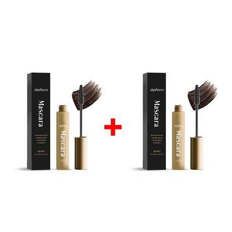 Brown Mascara Natural Curls Long-Lasting Makeup Waterproof Sweatproof Lengthens Eyelashes Anti-Fouling Eye Black Eye Cosmetics
