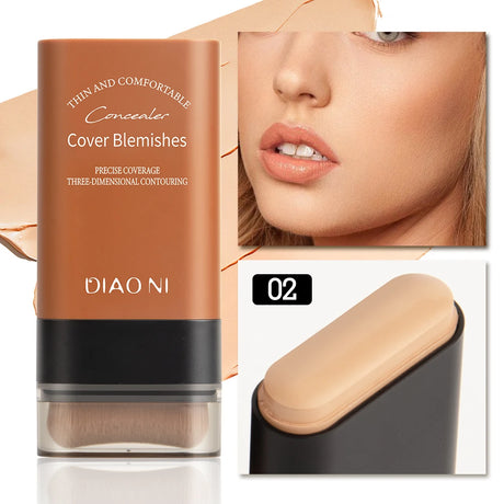 YOUNG VISION Face Contour Highlighter Stick, Dual-Ended Cream Concealer Shading Stick for Nose, Collarbone, Natural 3D Makeup