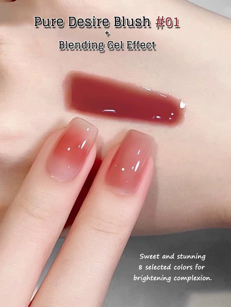 MIANEL 10ML Pure Desire Blush Jelly Gel Nail Polish 2026 New Ice Clear Nude Clear Nail Polish Pink Nails 1-9pcs