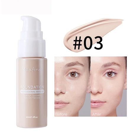 1PCS 12 Color Liquid Foundation Powder Is Light And Delicate Moisturizing High Coverage Easy To Apply And Long Lasting