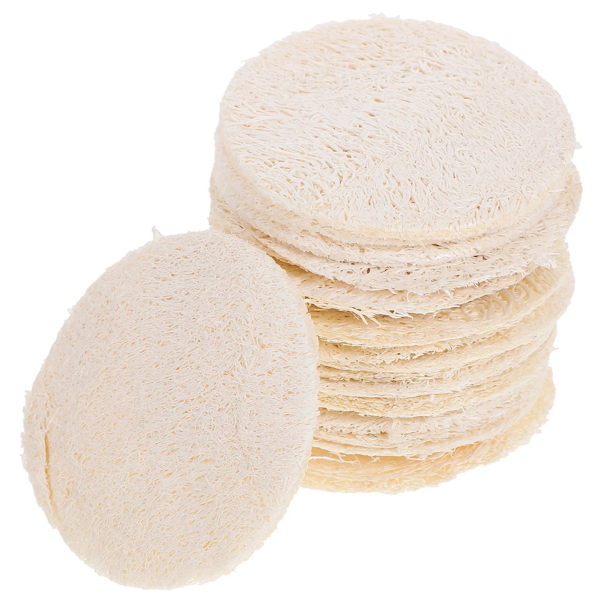 18Pcs Natural Loofah Sponge Exfoliating Face Scrubber Body Wash Pads Bath Brush Sponges Facial Cleanser Skincare Tools Body