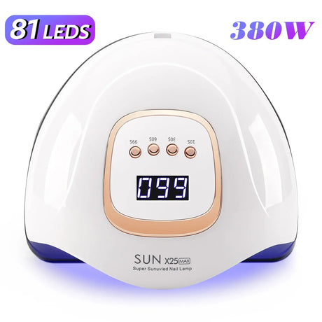 380W UV LED Lamp for Nail 84 LEDs Nail Dryer with Auto Sensor Quick-drying Manicure Lamp for Curing Nail Polish Nail Art Tools
