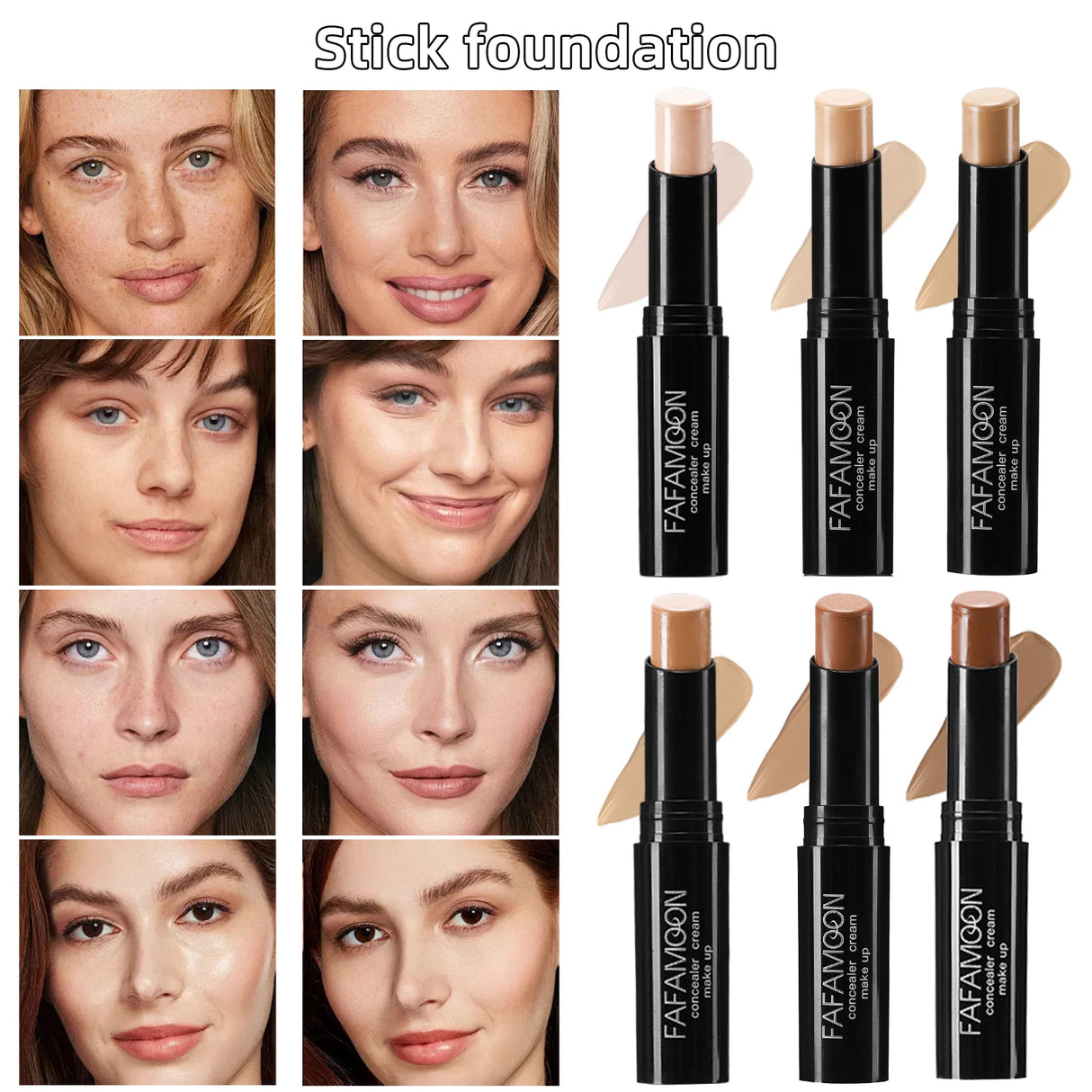 Concealer Stick Foundation Three dimensional Brightening Shadow Stick Creamy Modifies Contour Face Priming Repair Pen Cosmetic
