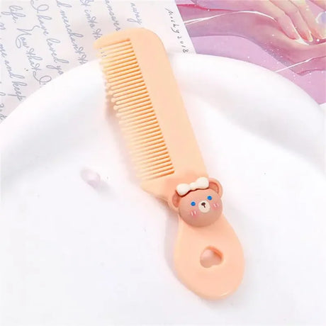Cartoon Comb Portable Mini Cartoon Baby Rounded Comb Teeth Round Head Smooth Handle Color Toddler's Head Comb for Children