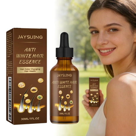 Jaysuing Hair Care Serum Anti Grey Repair Natural Color Smoothing Hairs Deep Nourishing Easy Absorb Daily Hair Care Essence Oil