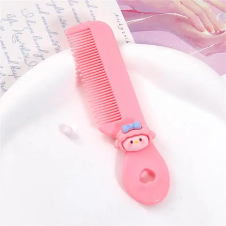 Cartoon Comb Portable Mini Cartoon Baby Rounded Comb Teeth Round Head Smooth Handle Color Toddler's Head Comb for Children